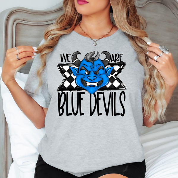 We Are Bluedevils Checker DTF Print