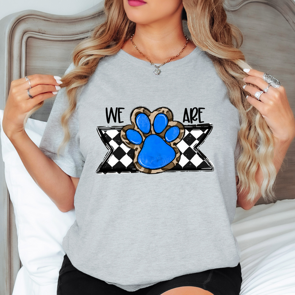 We Are Blue PAW Checker DTF Print