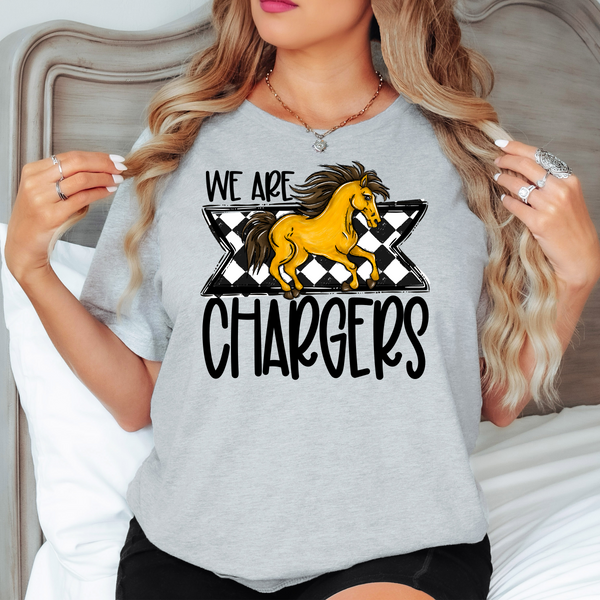 We Are Chargers Checker DTF Print