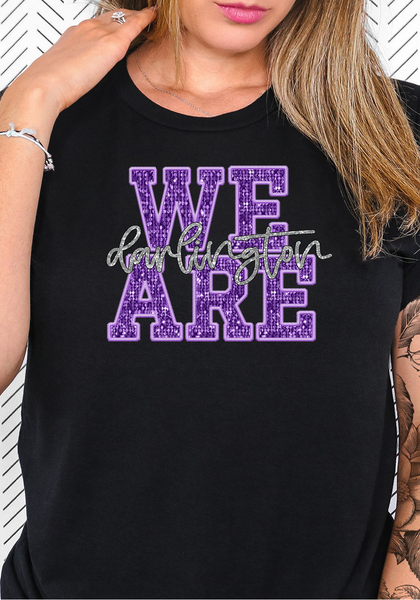 We Are Darlington Faux Sequin DTF Print