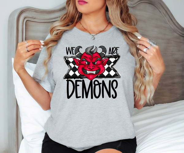 We Are Demons Checker DTF Print