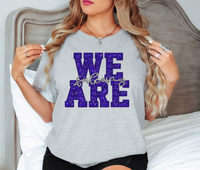 We Are Falcons Glitter Effect DTF Print