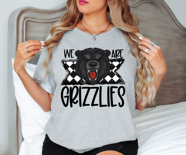 We Are Grizzlies Checker DTF Print