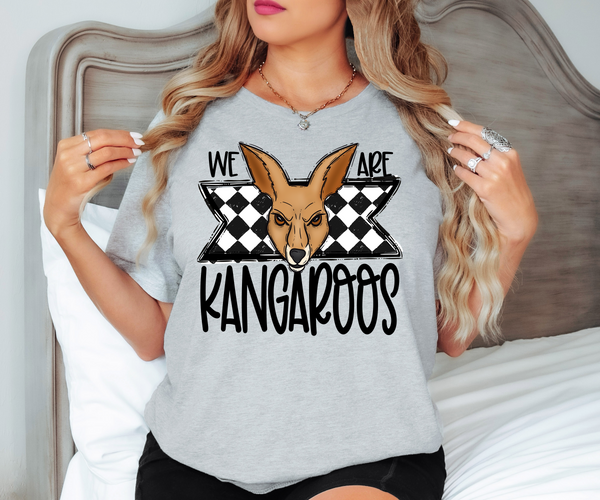 We Are Kangaroos Checker DTF Print