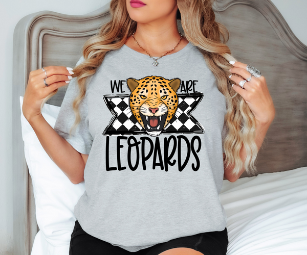 We Are Leopards Checker DTF Print