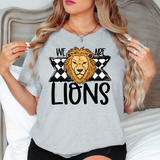 We Are Lions Checker DTF Print