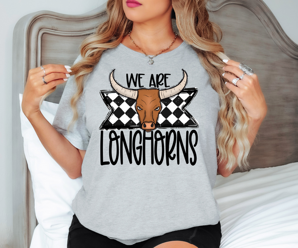 We Are Longhorns Checker DTF Print