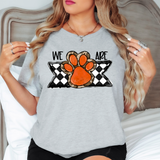 We Are Orange PAW Checker DTF Print
