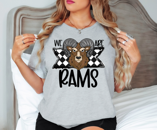 We Are Rams Checker DTF Print