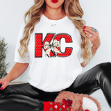 KC Christmas Lights Bow DTF Print