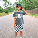 Easter Peep Grunge Checker Trio DTF Print