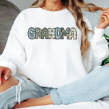 Boho Floral Grandma DTF Print