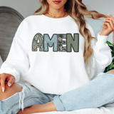 Boho Floral Amen DTF Print