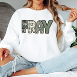 Boho Floral Pray DTF Print