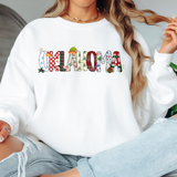 Oklahoma Christmas Doodle DTF Print