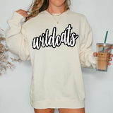 Wildcats Crackle Cursive Teams DTF Print
