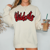 Wildcats Crackle Cursive Teams DTF Print