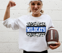 Wildcats Glitter Effect Leopard Screen Print  HIGH HEAT