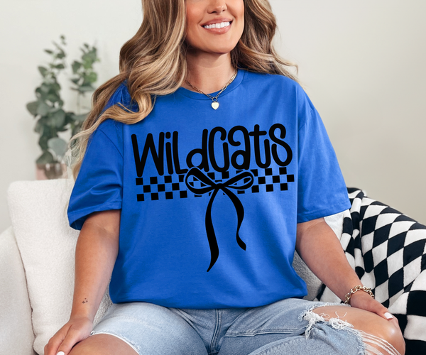 WIldcats Bow Checker DTF Print