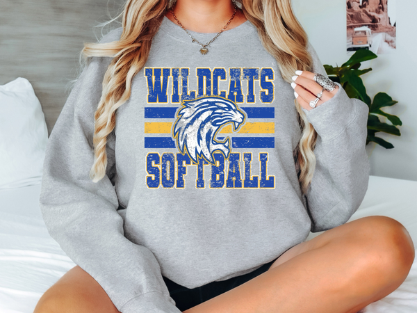 Wildcats Softball Grunge DTF Print