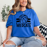 Wildcats Basketball with Heart DTF Print