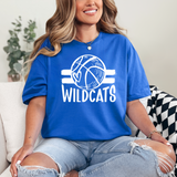 Wildcats Basketball with Heart DTF Print