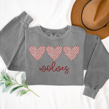 Wolves Checker Heart Trio DTF Print