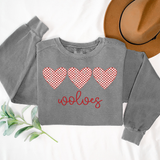 Wolves Checker Heart Trio DTF Print