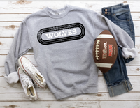 Wolves Retro Team Oval DTF Print