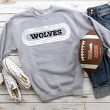 Wolves Retro Team Oval DTF Print