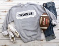 Wolves Retro Team Oval DTF Print