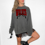 Wolves Team Arch with Bow DTF Print