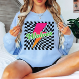 Wolves Checker Leopard Bolt DTF Print