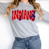 Distressed Wonky Indians DTF Print