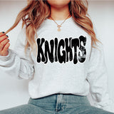 Distressed Wonky Knights DTF Print