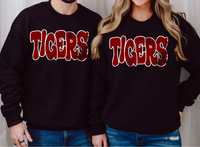 Distressed Wonky Tigers DTF Print