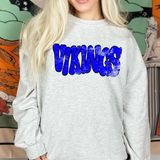 Distressed Wonky Vikings DTF Print