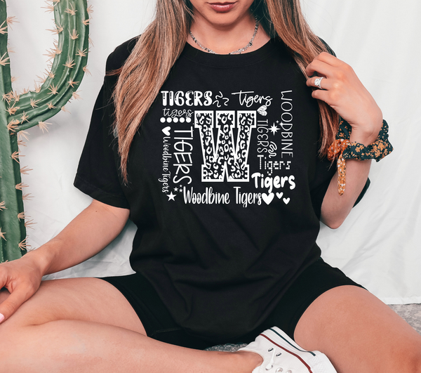 Woodbine Tigers Typography DTF Print