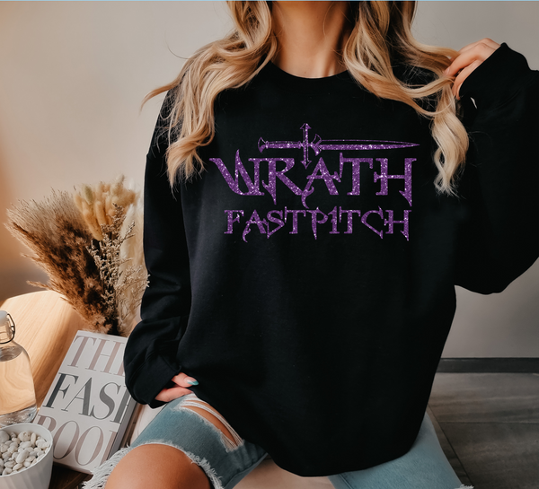 Wrath Fastpitch Glitter Effect DTF Print