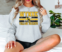 Wynne Yellow Jackets Grunge DTF Print