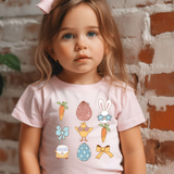 XOXO Colorful Easter DTF Print