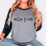Yellow Jackets Mystery Black DTF Print
