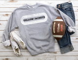 Yellow Jackets Retro Team Oval DTF Print