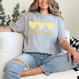 Yellow Jackets Checker Heart Trio DTF Print
