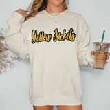Yellow Jackets Crackle Cursive Teams DTF Print