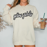 Yellow Jackets Crackle Cursive Teams DTF Print