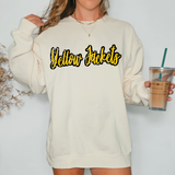 Yellow Jackets Crackle Cursive Teams DTF Print