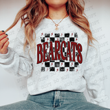 Distressed Bearcats Checker DTF Print
