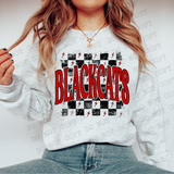 Distressed Blackcats Checker DTF Print
