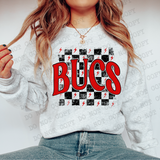 Distressed Bucs Checker DTF Print